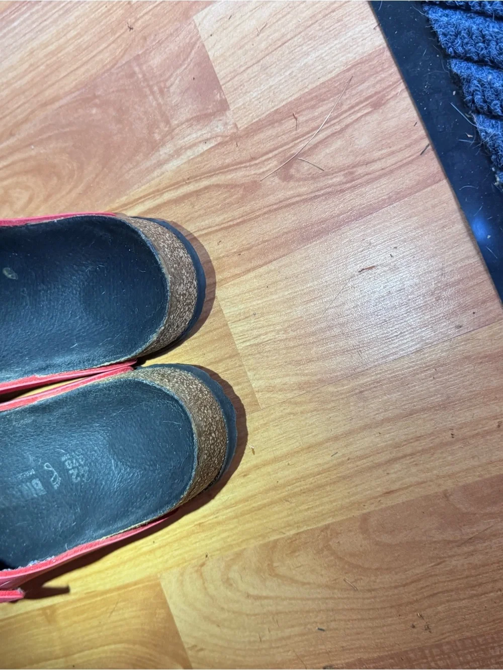 Birkenstock Men’s Double-Buckle Red Slide Sandals